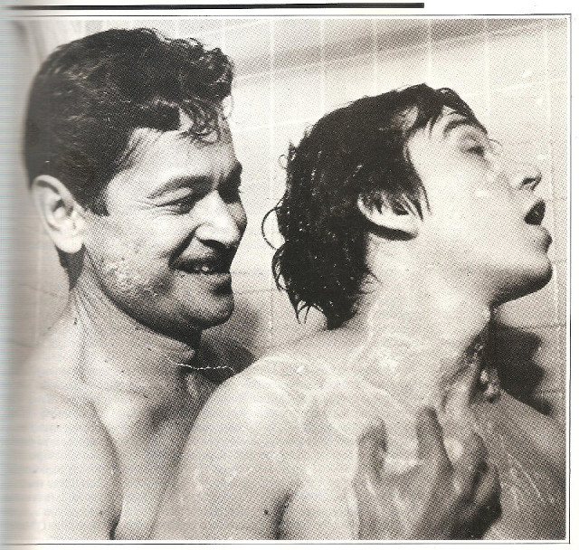 'DARING ATTEMPT.' Garcia and O'Hara, uh, take a bath. Image from The Urian Anthology 1970-1979