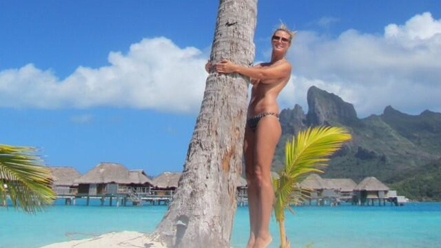 WELL RECEIVED. Heidi Klum in Bora Bora. Photo from her Twitter account (heidiklum)