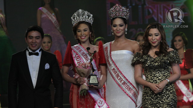 VICTORY. Koreen Medina of Quezon City is crowned Mutya ng Pilipinas Asia Pacific and will compete in the Miss Intercontinental pageant in Egypt