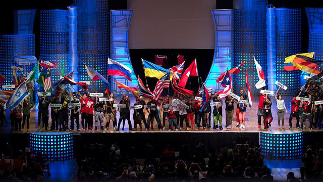 HIP HOP NATIONS. And flags waved with pride. Photo from the Hip Hop International Facebook page