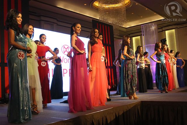 The Miss World Philippines 2013 candidates in Filipino couture