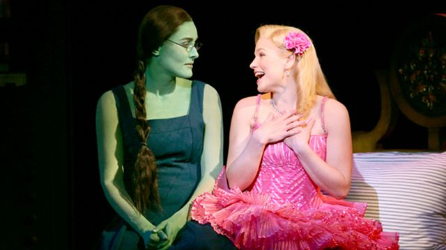 BEFORE DOROTHY STEPS IN. Elphaba [Jemma Rix] and Glinda [Suzie Mathers] are good friends. All photos courtesy of Lunchbox Theatrical Productions and Concertus Manila