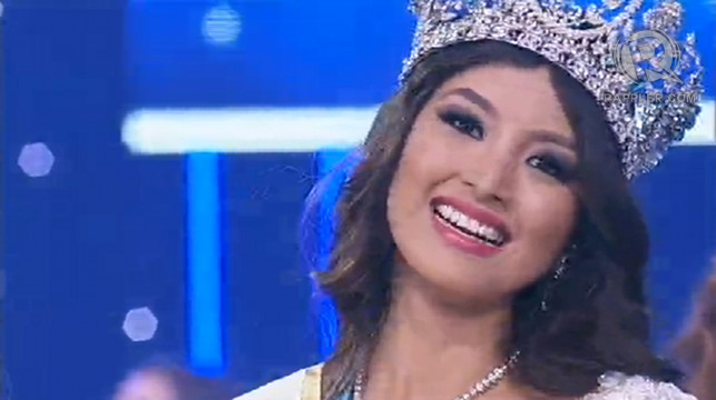 CONGRATULATIONS, MUTYA! Miss Supranational 2013 is Philippines' Mutya Datul. Screen grab by Kai Magsanoc/Rappler