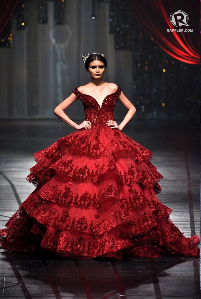 SPANISH-INSPIRED. The first outfit in Michael Cinco's dramatic fashion show