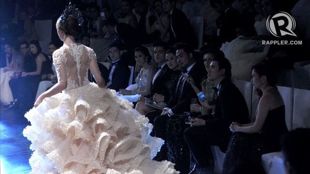 SMARTPHONES OUT. The stars appear mesmerized by Michael Cinco's finale creation