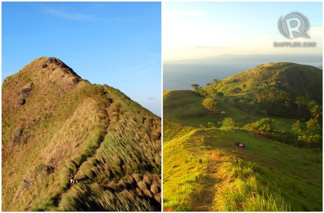 GREENSCAPES. The bright green mountains of Batulao [left] and Gulugod Baboy [right] are beautiful, rain or shine
