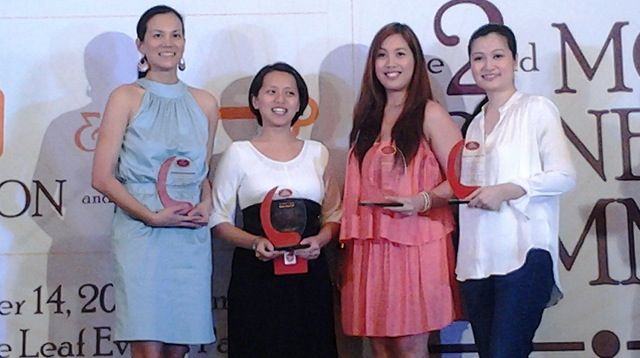 WINNING MOMS. Audrey Dimarucot, Jenny Ong, Paola Loot and Jeannie Castillo