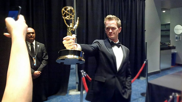 MASTER OF CEREMONIES. Neil Patrick Harris with an Emmy award. Photo from the Primetime Emmys Facebook page