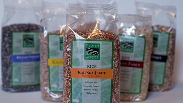 HEIRLOOM RICE. Will Americans be fans of Philippine heirloom rice? Photo from Eighth Wonder Inc website