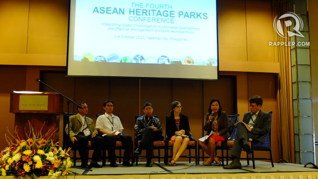 UNITING FOR OUR PARKS. Environmentalists and scientists present their findings at a session on biodiversity and climate change during the 4th ASEAN Heritage Parks Summit in Tagaytay City, Cavite. Photo by Pia Ranada/Rappler