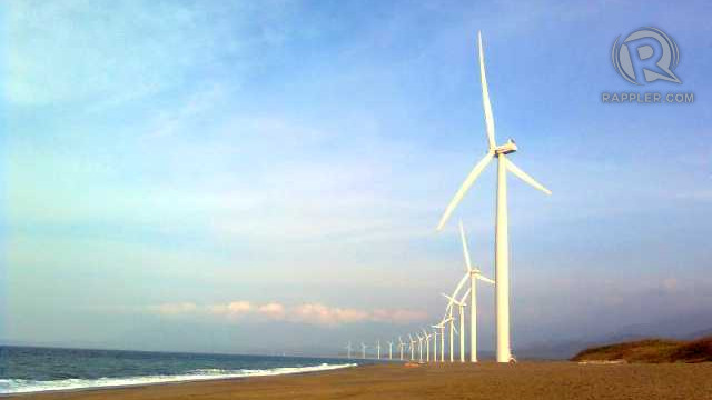 BEAUTY AND POWER. These giant windmills and popular subjects for photos power 40% of Ilocos Norte’s electricity