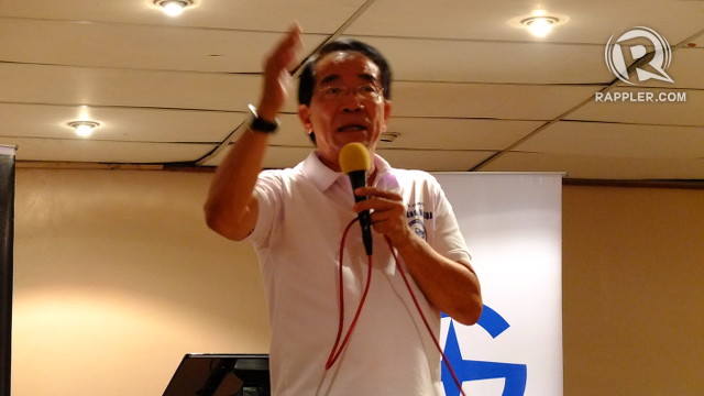 'THE SOLUTION HAS COME.' Pasang Masda President Robert 'Ka Obet' Martin says the coming of the COMET means his group will no longer need to hold rallies to protest oil price hikes. Photo by Pia Ranada/Rappler