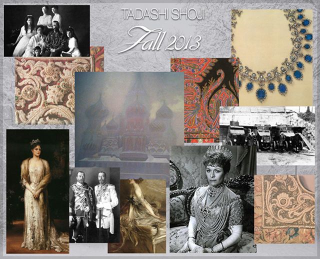 MOOD BOARD. Intricate details and the opulent luxury of the Russian empire serve as the designer’s inspiration for his recent collection