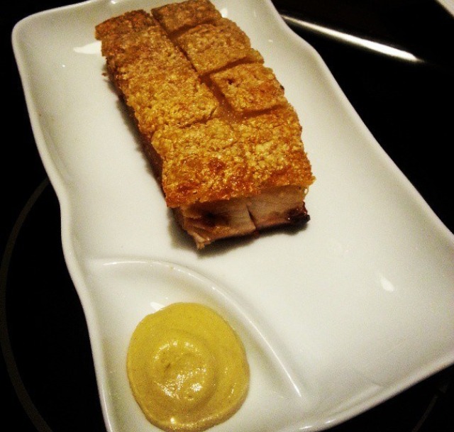 Crispy Roasted Pork Belly. Crackling crispy skin on top, followed by the smooth velvety texture of moist meat and luscious fat below. Photo from Coca Facebook Page