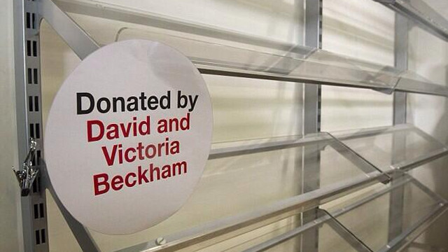 SOLD OUT. Shelves were cleaned out by shoppers who bought at bargain prices clothes and shoes donated by David and Victoria Beckham to Red Cross for the Typhoon Haiyan relief effort. Photo from Victoria Beckham Twitter account (@victoriabeckham)