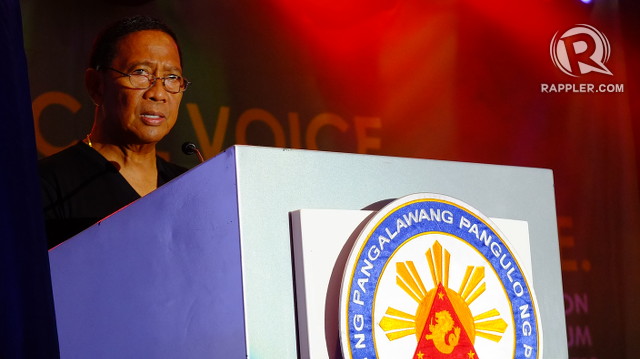 BE PREPARED. Vice President Jejomar Binay urges local government officials to craft local climate change action plans as soon as possible. Photo by Pia Ranada/Rappler