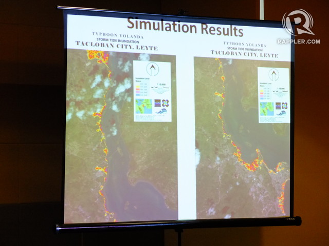 SIMULATION. Project NOAH made storm surge inundation simulations of Tacloban after Yolanda