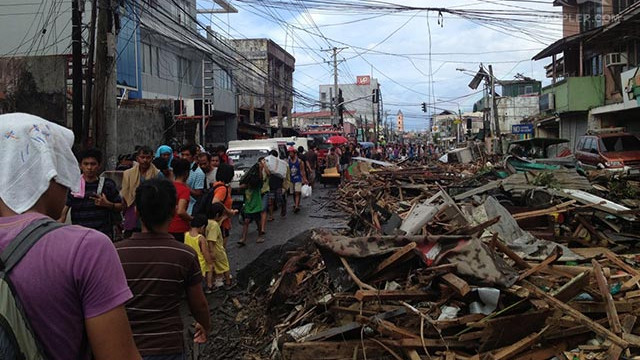 DAMAGED. The scale of devastation in Tacloban City is unimaginable. Photo by Rupert Ambil/Rappler