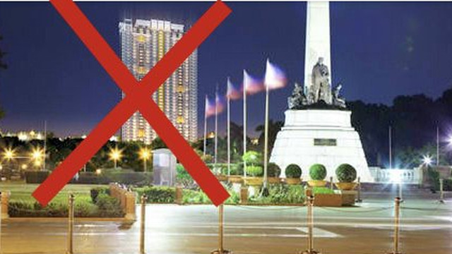 INTEGRITY OF A MONUMENT. Heritage advocates say the Torre de Manila condominium mars the view of the Rizal Monument in Luneta. Image from 'NO to DMCI's "Terror de Manila"' Facebook page