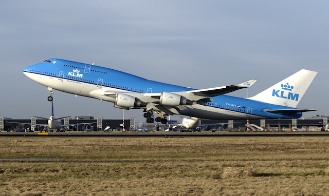 'BYE KLM. This undated photo shows a KLM Boeing 747-400 taking off at Schipol Airport in Amsterdam, Netherlands. The airline recently ended its decades-long direct flights between Amsterdam and Manila, the last direct flight from a European city to the Philippines. Photo by Capital Photos for KLM
