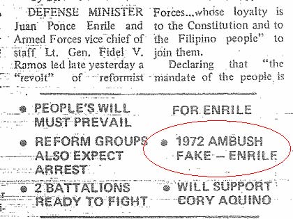 INQUIRER. Published on the front page of the Inquirer on Feb 23, 1986.