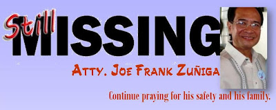 AIM-Pilipinas banner praying for Zuñiga's release