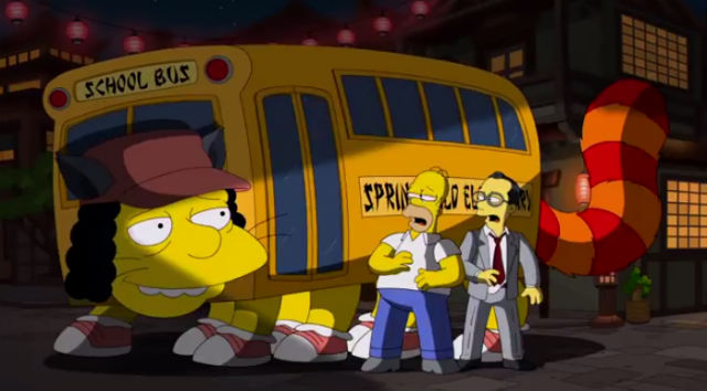 TRIBUTE. The Simpsons pay homage to the work of Oscar-winning animator Hayao Miyazaki. Screengrab from Youtube Video