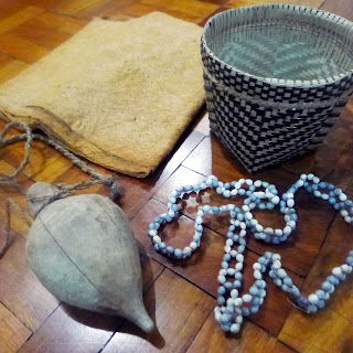INDIGENOUS ITEMS FOR SALE. Some of the stuff the tribe members sell. Wooden Top (Php 30); Bark (Php 50); Basket (Php 60); Necklace (Php 100). Photo by Henson Wongaiham