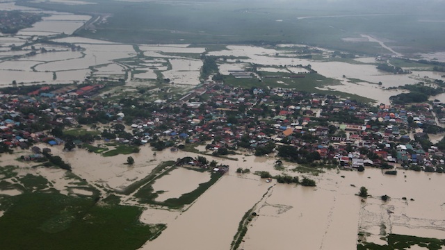 Aerial view of floods in Tarlac. Photo by Jay Morales / Malacañang Photo Bureau