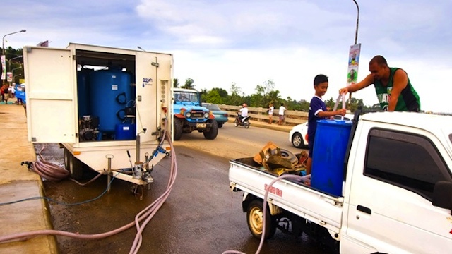 Water treatment mobile unit deployed after typhoon Sendong. Photo from Manila Water website