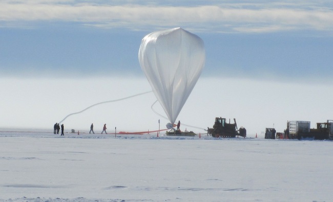 Super-TIGER prepares for launch from Antarctica. Image courtesy of NASA.