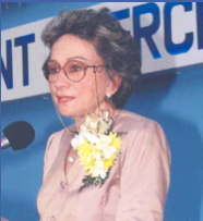 Photo of Ma. Lourdes Mendieta Aboitiz when she delivered a 2004 speech at St. Scholastica's College where she studied. http://www.ssc.edu.ph/2004PAX_Aboitiz.htm