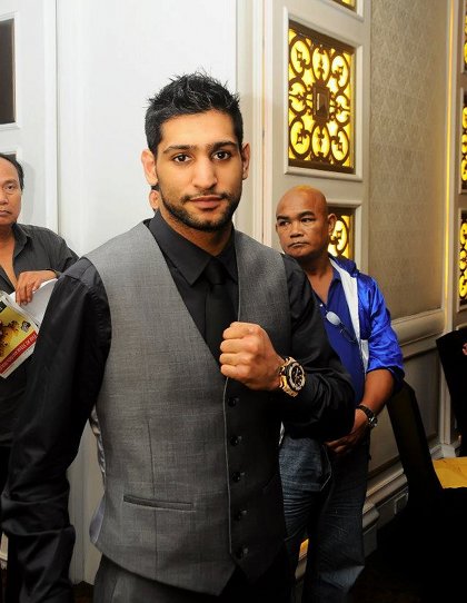 AMIR IN THE PHILIPPINES. British Pakistani fighter Amir Khan is in the country to train with Manny Pacquiao's camp as he preps for Timothy Bradley. March 25, 2012. Hanz Lustre.