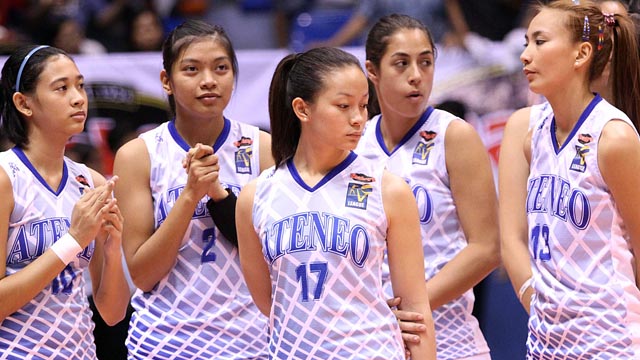 EARLY FLIGHT. The Lady Eagles quickly disposed of the Tigresses. Photo by Rappler/Josh Albelda.