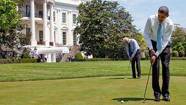 PRESIDENTIAL WISH LIST. Gift-givers indulged US President Barack Obama's fondness for golf. Photo from Wikimedia Commons