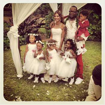 HAPPILY MARRIED. An Instagram photo from the Honolulu wedding taken and shared by Brown's son, Bobby Jr.