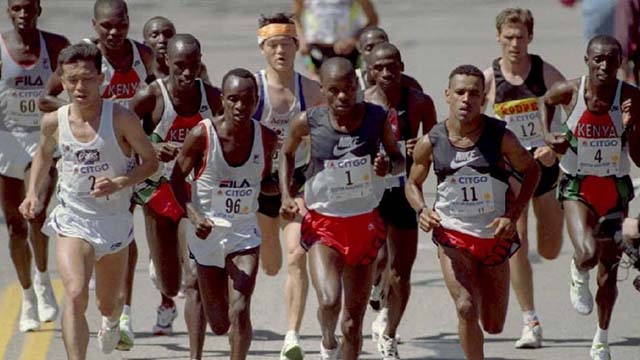Boston Marathon in 1995. File Photo/AFP
