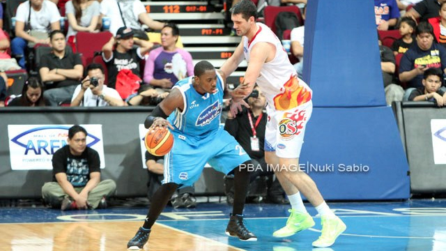 Not even the arrival of Denzel Bowles could help SMC scale literally tall odds. Photo by Nuki Sabio/PBA Images