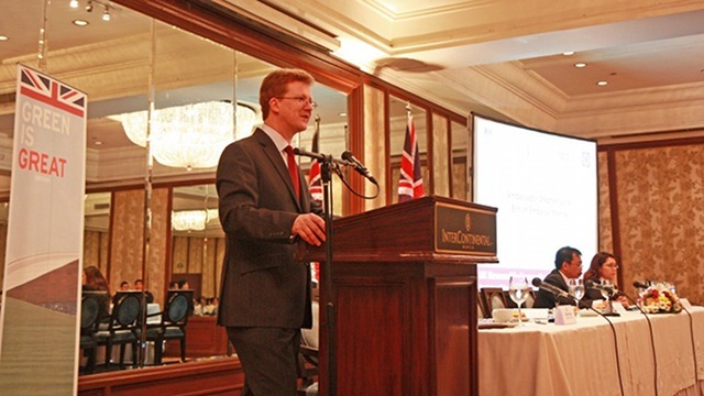 REVIEW LIMIT. British Ambassador Stephen Lillie says investor interest is high for the Philippines' renewable energy market, but the foreign ownership limit is 'unhelpful'. Photo from the British embassy in Manila