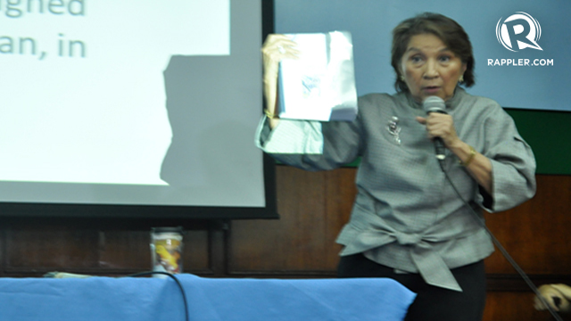 PROVINCES KNOW BETTER. Economist Winnie Monsod says local government units should get the funds because they know what services are really needed. Photo by Mic Villamayor/Rappler.com