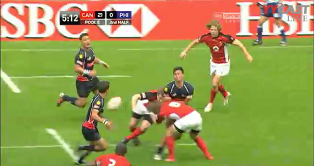 TOUGH MATCH. The Philippine Volcanoes fell to Canada 35-5 in their HK 7s opener. March 23, 2012.