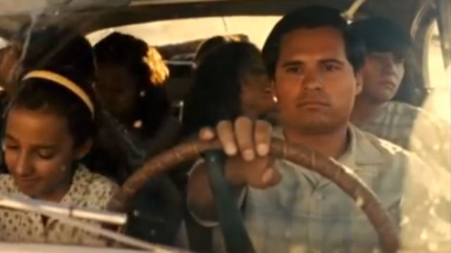 FILIPINOS OMITTED. Critics say the new film on the life of California labor leader Cesar Chavez omits the contributions of Filipino labor leaders. Screenshot from official trailer of 'Cesar Chavez'