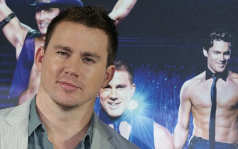 SEXIEST MAN ALIVE. US actor Channing Tatum poses during a photocall to promote his film "Magic Mike" on July 12, 2012 in Berlin. The movie starts in German cinemas on August 16, 2012. AFP PHOTO / JOERG CARSTENSEN
