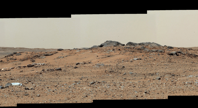 According to the NASA website, this scene combines seven images from the telephoto-lens camera on the right side of the Mast Camera (Mastcam) instrument on NASA's Mars rover Curiosity. Image Credit: NASA/JPL-Caltech/Malin Space Science Systems