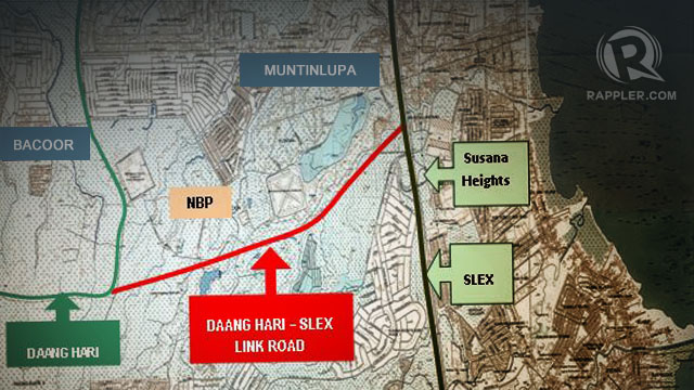 Daang Hari - SLEX road link map