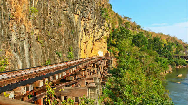 RICKETY. This railway built during World War II connects Thailand and Myanmar