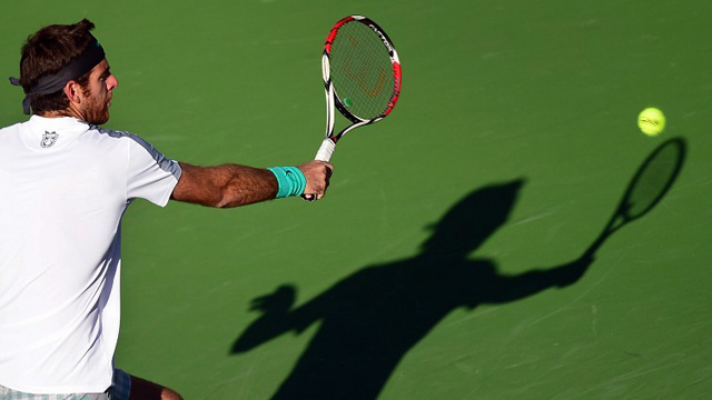 STREAK BUSTER. Juan Martin del Potro came back to end Novak Djokovic's winning streak in Indian Wells. Photo by Frederic Brown/AFP