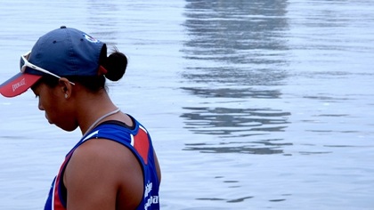 NO SUPPORT. A member of the Philippine Dragon Boat Team that competed in Tampa. August 9, 2011. Taken by Den Victoria.