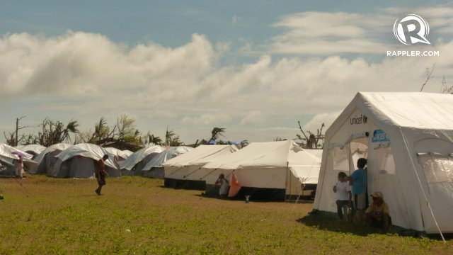 DISPLACED. Survivors of Typhoon Yolanda (Haiyan) have been relocated to makeshift shelters in this tent city in Guiuan, Eastern Samar. All photos by Rappler/Ana Santos