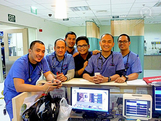 LIGHT MOMENTS. ER doctors take some time during the quiet moments to take a photo. Photo by Michael Angelo Cruz